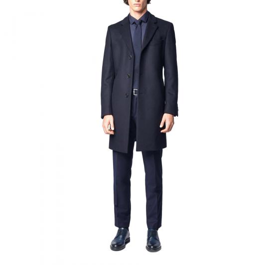 HUGO BOSS Cappotto in lana e cashmere revers classico Modello Nye2 50394082 BLU