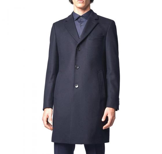 HUGO BOSS Cappotto in lana e cashmere revers classico Modello Nye2 50394082 BLU