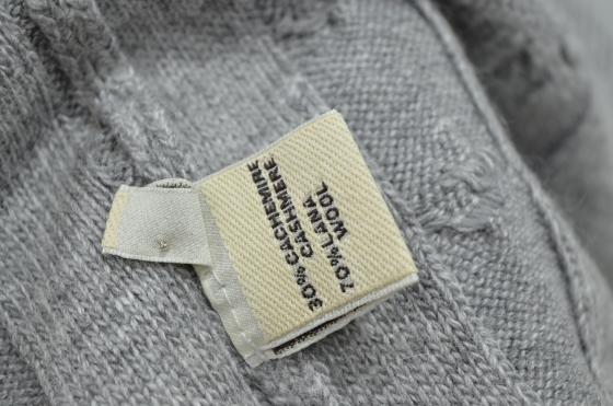 CASHMERE COMPANY Maglia Girocollo Treccia Uomo IU721 1213 Cashmere e Lana Grigio
