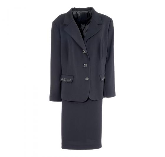 PERLEPIU' Tailleur donna con Gonna Colore Nero