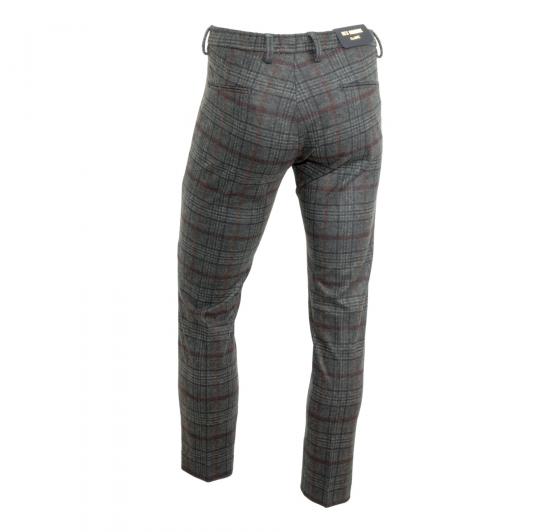 RH RES HOMINE Pantalone Uomo A/I Modello Thommy Colore Quadro marrone