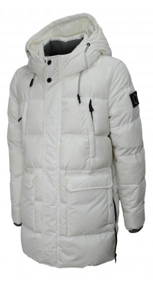 HOX Giaccone Uomo XU3707 Over oat Real Down Colore Bianco