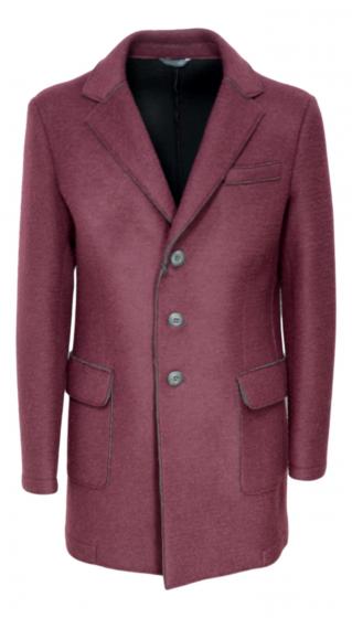 ALESSANDRO GILLES Cappotto Uomo Slim Fit Colore Bordo' 2582