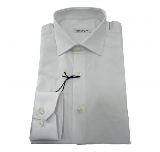 ALDO BUGATTI Camicia Uomo Regular Fit Tessuto Elasticizzato 10270 Colore Bianco