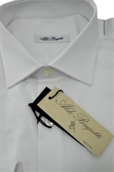 ALDO BUGATTI Camicia Uomo Regular Fit Tessuto Elasticizzato 10270 Colore Bianco