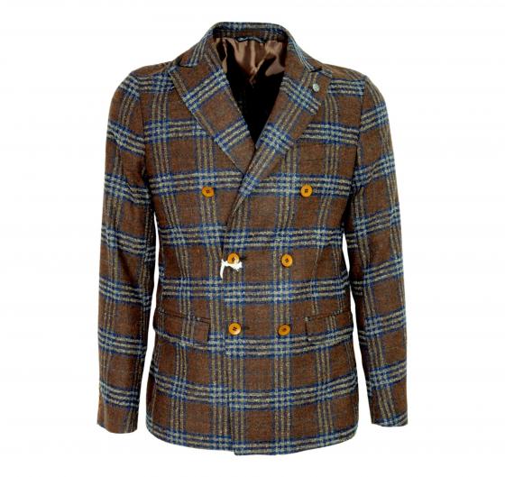 ALESSANDRO GILLES Giacca Uomo 2710 Slim Fit Doppio Petto a Quadri