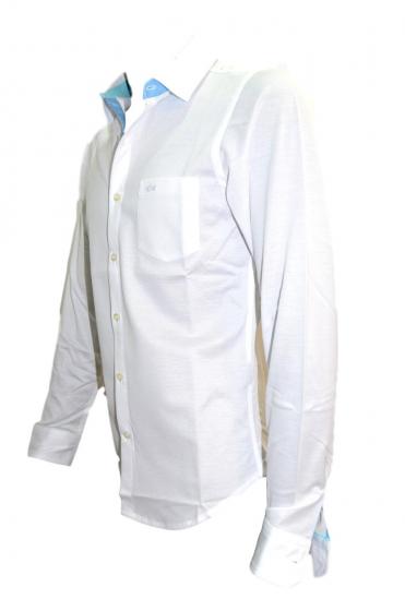 Paul Shark Yachting Polo camicia p17p1834sf col. 010 Bianco SLIM FIT