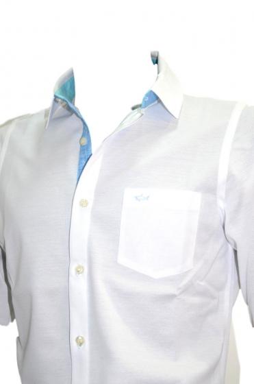 Paul Shark Yachting Polo camicia p17p1834sf col. 010 Bianco SLIM FIT