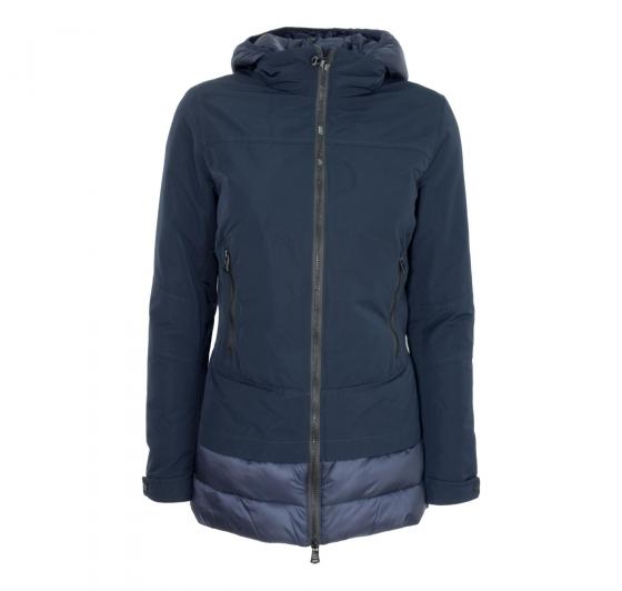 HOX Giaccone Donna XD4312 Con Cappuccio Staccabile Colore Dark Blu