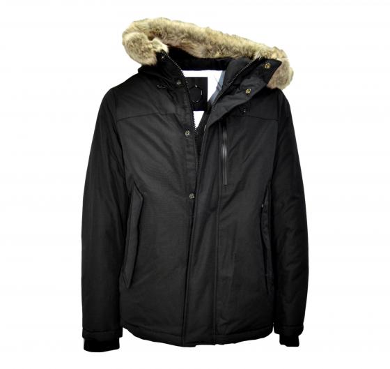 HOX Giubbino Uomo Modello Artic Tech XU3502 Colore Carbon Zip e Cappuccio
