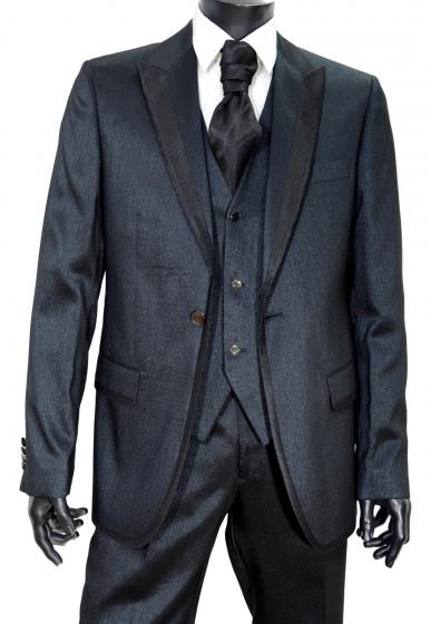 MAESTRAMI Abito Cerimonia UomoCompleto 4 Pezzi Blu Lame' Taglia 50