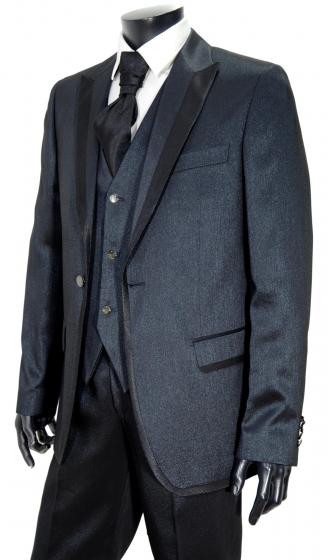 MAESTRAMI Abito Cerimonia UomoCompleto 4 Pezzi Blu Lame' Taglia 50