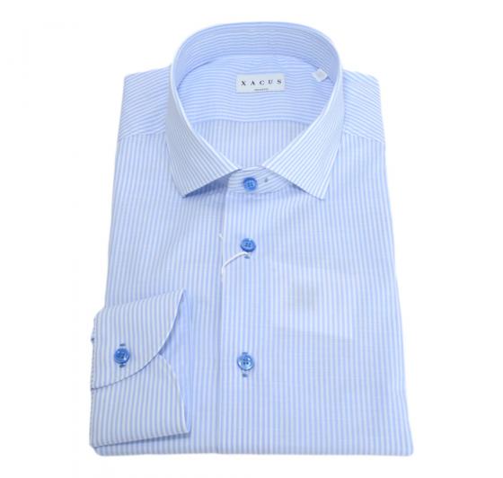 XACUS Camicia uomo Classic Shirt Art. 21705701 Colore. Celeste a righe