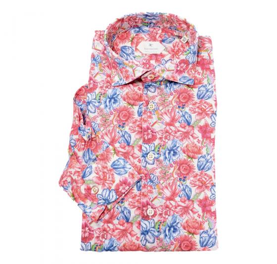 BASTONCINO Camicia Uomo Slim Fit Lino e Cotone B2158