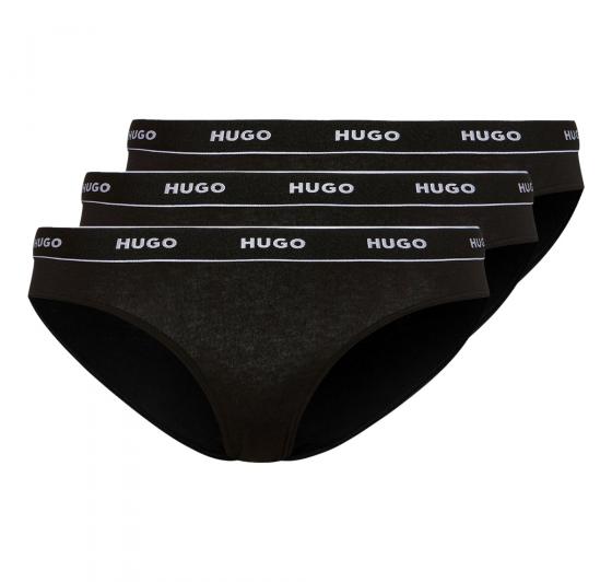 HUGO Slip Donna In Cotone Elasticizzato Confezione da Tre 50469657 Colore Nero