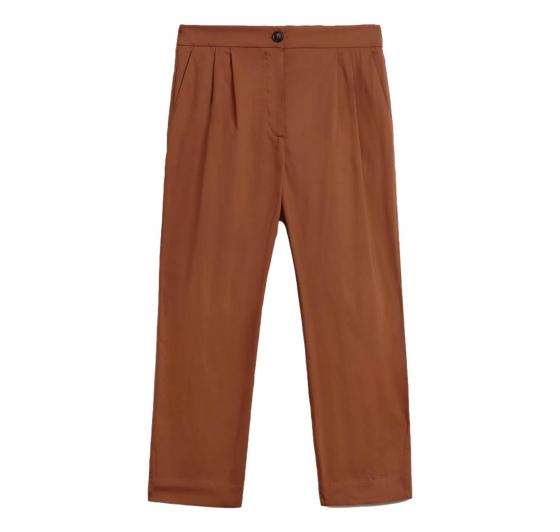 WOOLRICH Pantaloni in Popeline Donna CFWWTR0119FRUT3027 Colore Rusty Brown