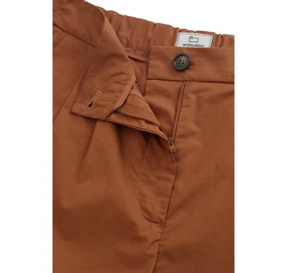 WOOLRICH Pantaloni in Popeline Donna CFWWTR0119FRUT3027 Colore Rusty Brown