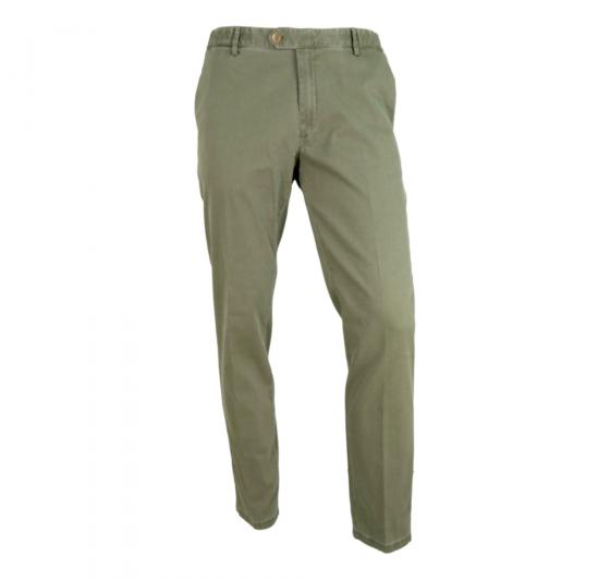 MEYER Pantalone Uomo Chino Modello Oslo 1-5048/27 Colore Micro Verde