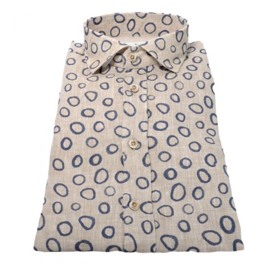 BASTONCINO Camicia Uomo Puro Lino Slim Fit B2220