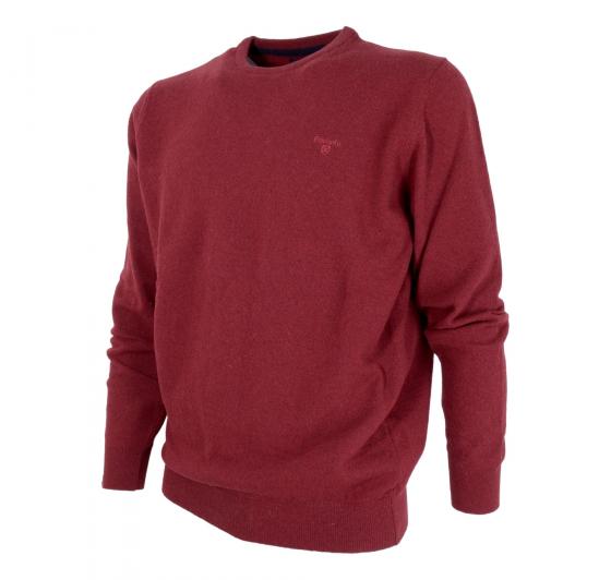 BARBOUR Maglia Girocollo Uomo in Lana D'Agnello MKN0345RE53 Colore Rubino