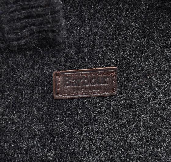 BARBOUR Maglione Uomo con Zip e Toppe MKN0731CH51 Grigio Elegante Casual