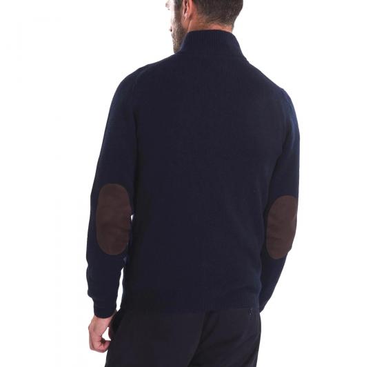 BARBOUR Maglione Uomo Con Zip E Toppa MKN0731NY91 Blu Navy