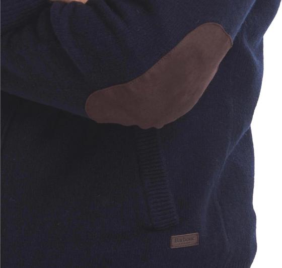 BARBOUR Maglione Uomo Con Zip E Toppa MKN0731NY91 Blu Navy