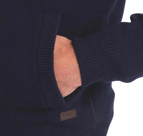 BARBOUR Maglione Uomo Con Zip E Toppa MKN0731NY91 Blu Navy