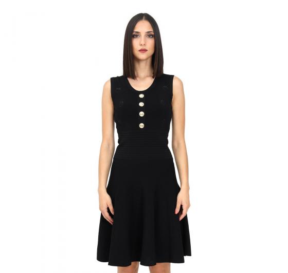 PINKO Abito Donna Rose Nero Jacquard Love Birds