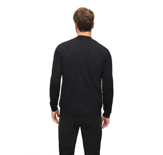 BOSS Cardigan In Lana Con Zip e Logo Regular Fit Balonso 50476347 Nero