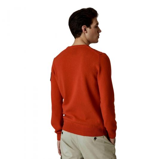 AERONAUTICA MILITARE Pullover a trecce in lana vergine MA1395 Arancio