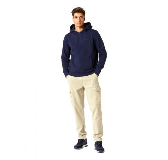AERONAUTICA MILITARE Felpa con cappuccio e tasca marsupio FE1695 Blu