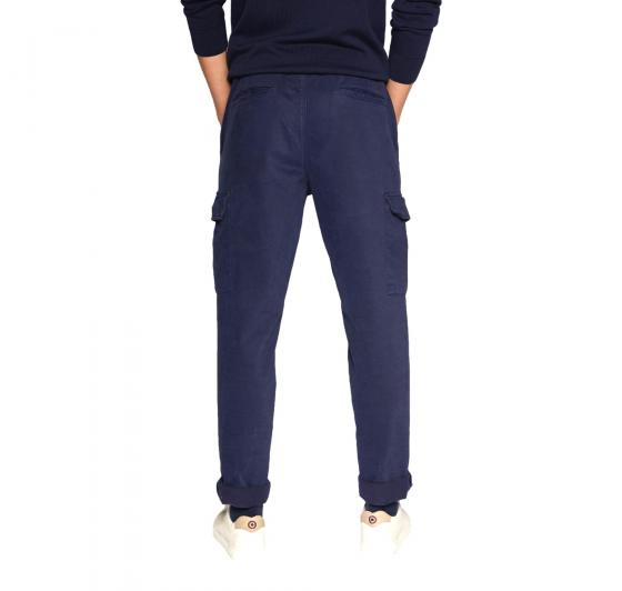 AERONAUTICA MILITARE Pantalone cargo in gabardina stretch PA1492 Blu
