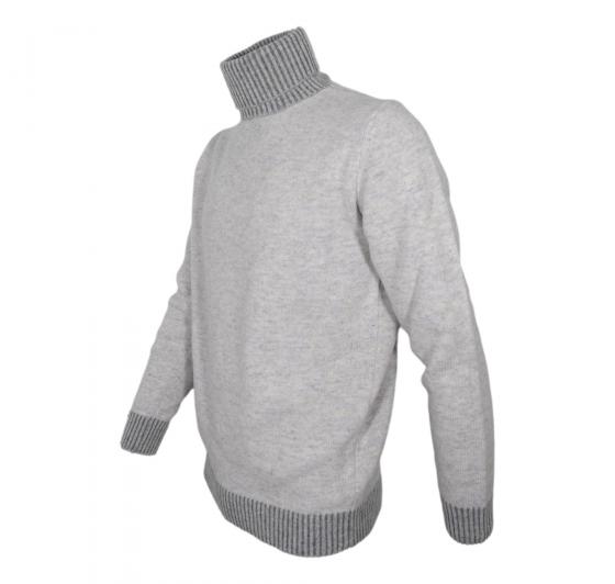 CASHMERE COMPANY Maglia Dolcevita 4128 in Lana Supergeelong Colore Grigio
