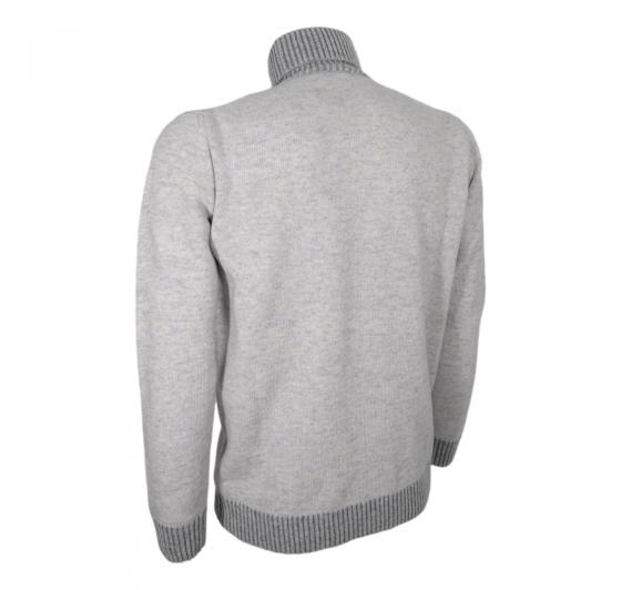 CASHMERE COMPANY Maglia Dolcevita 4128 in Lana Supergeelong Colore Grigio