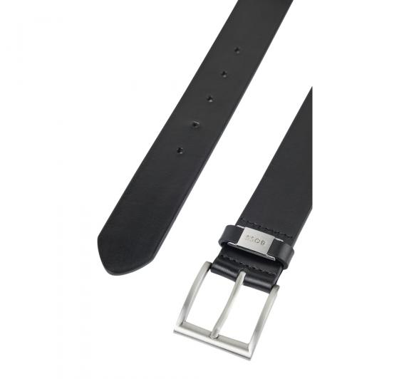 BOSS Cintura Connio in Pelle Brandizzato Sul Passante 50475116 Nero