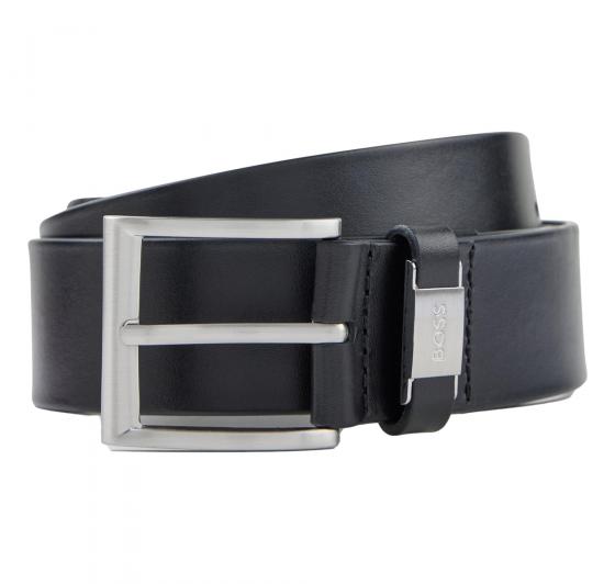 BOSS Cintura Connio in Pelle Brandizzato Sul Passante 50475116 Nero