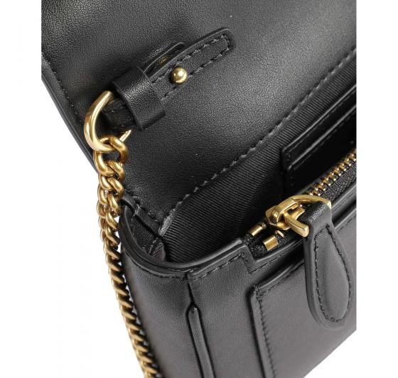 PINKO Borsa Donna Love One Pocket Vitello Seta 100061 Colore Nero