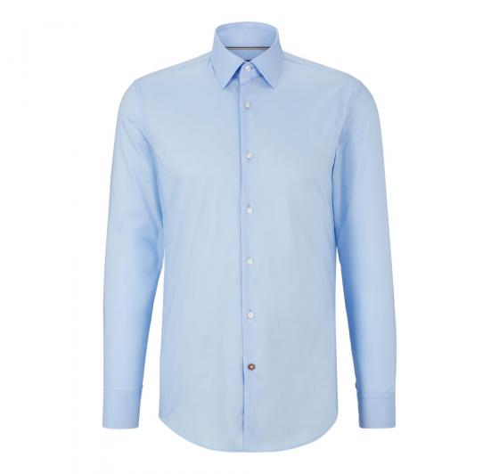HUGO BOSS Camicia Slim Fit 50479922 Celeste Popelin di Cotone Facile Stiro
