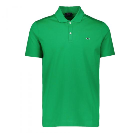 PAUL SHARK Polo Uomo in Cotone Organico Pique Con Shark Badge C0P1013 061 Colore Verde