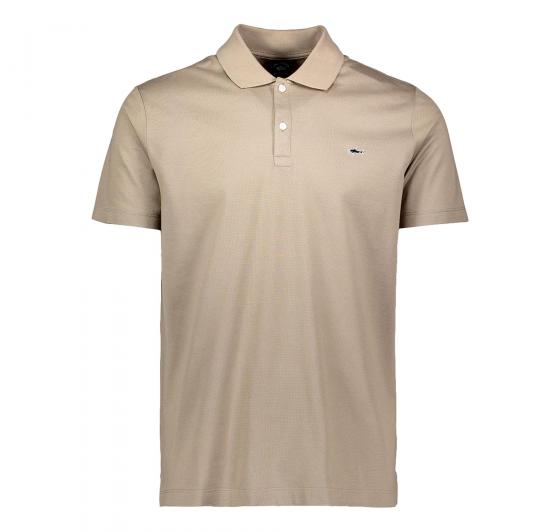 PAUL SHARK Polo in cotone organico pique' con Shark badge C0P1013 128 Beige