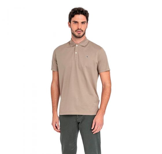 PAUL SHARK Polo in cotone organico pique' con Shark badge C0P1013 128 Beige