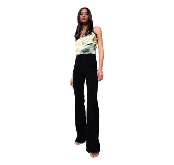 PINKO Pantalone Donna Hulka Crepe Stretch Colore Nero