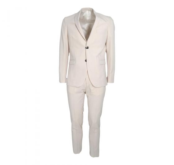 SIMBOLS Abito Uomo Drop 8 Super Slim Fit Colore Avorio A10700 MADE IN ITALY