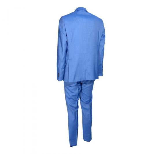 SIMBOLS Abito Uomo Drop 7 Slim Fit Tessuto Spigato A11540 Bluett MADE IN ITALY