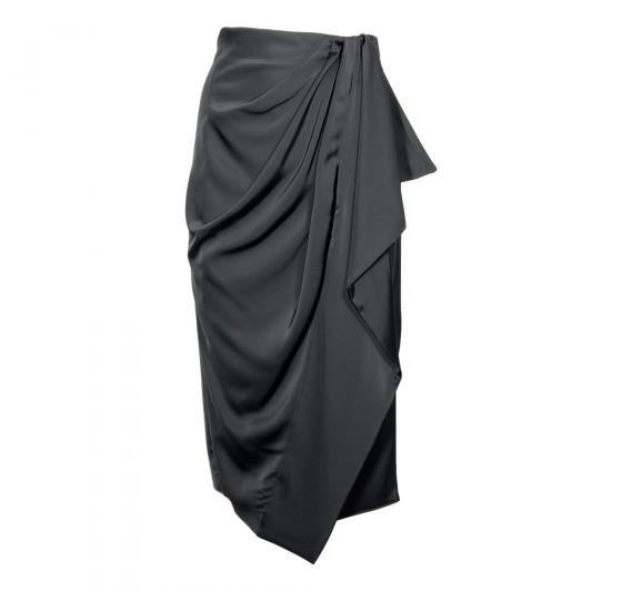 MDM Mademoiselle du Monde Gonna Donna Longuette ART 244 Colore Nero