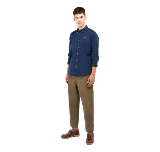 BARBOUR Camicia Uomo Button Down Tessuto Oxford Colore Blu MSH5170NY91