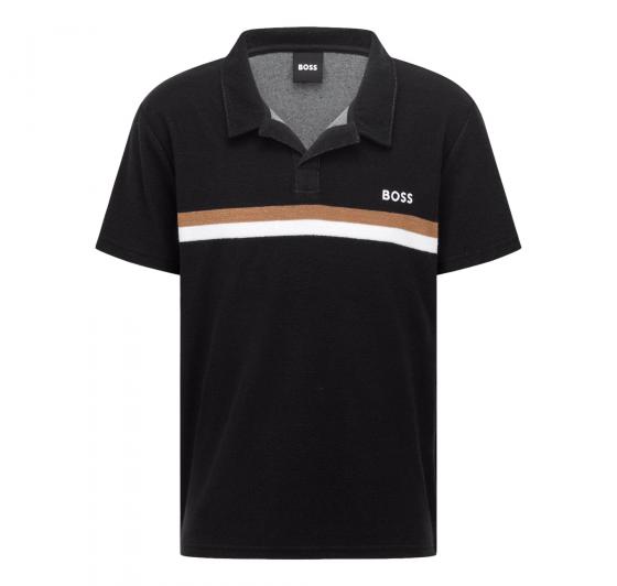 BOSS Terry Polo in Spugna Nera 50469317