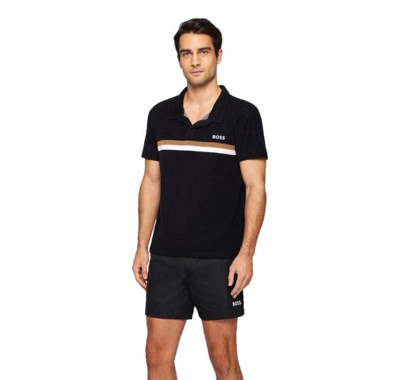 BOSS Terry Polo in Spugna Nera 50469317