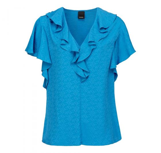 PINKO Blusa Donna in seta Baldo Colore Light Blue